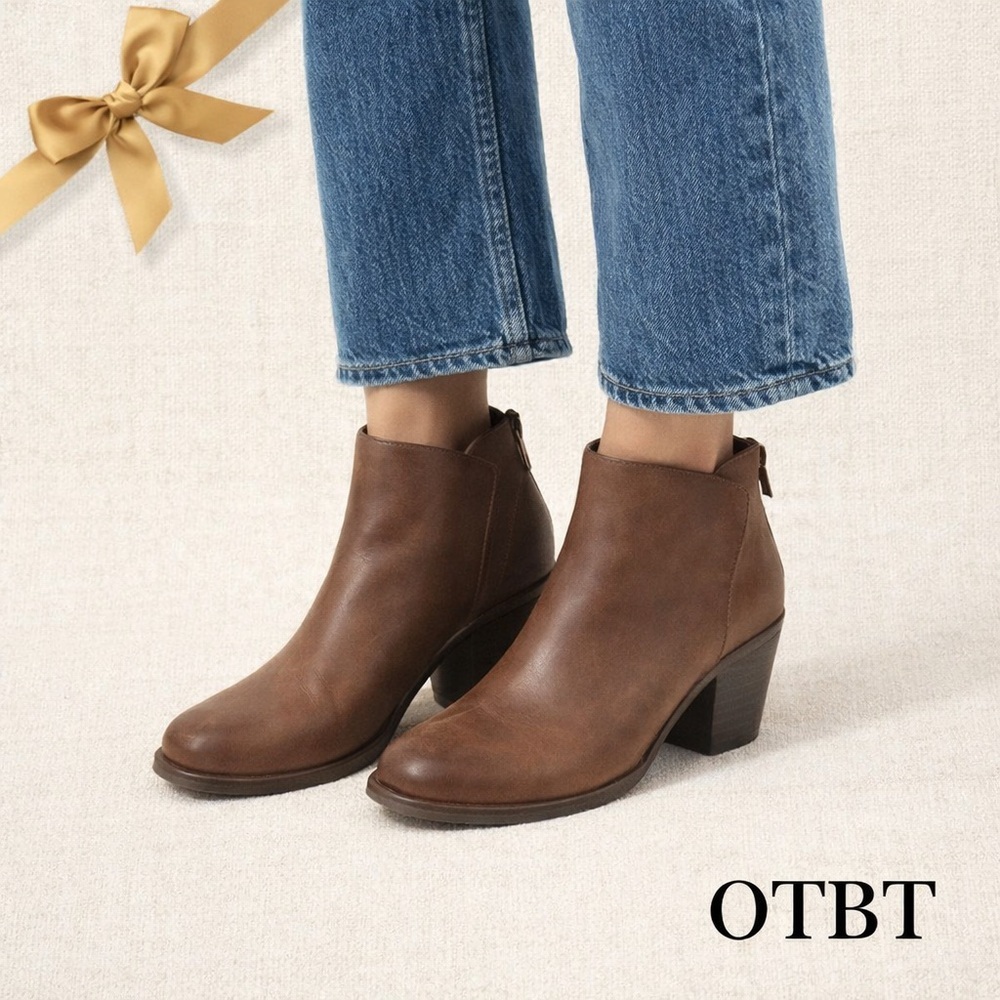 OTBT Compass Brown Leather Ankle Boots Women’s 7M